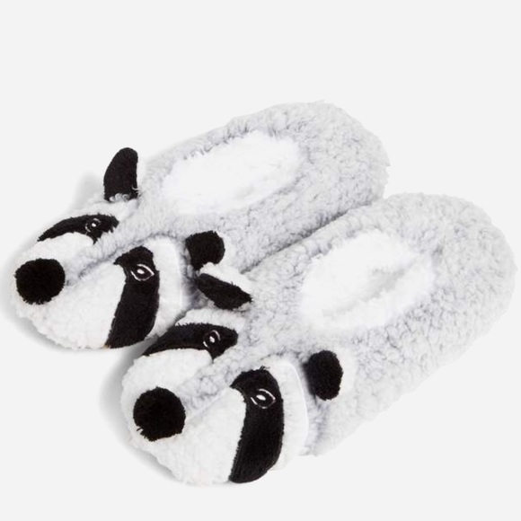 NWT Vera Bradley Cozy Life Raccoon Slippers Large